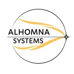 Logo Alhomna Systems fond blanc ffc351